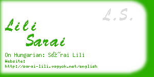 lili sarai business card